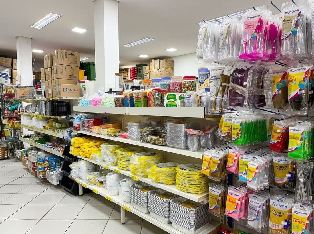 Interior da loja Embastel